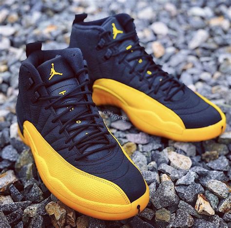 Nike air jordan xii 12 retro indigo stone. Air Jordan 12 Black University Gold 130690-070 Release Date - SBD