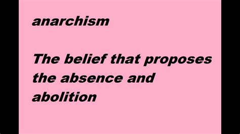 Anarchism Meaning Youtube