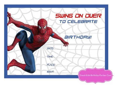 Spiderman Invitation Templates Free Download