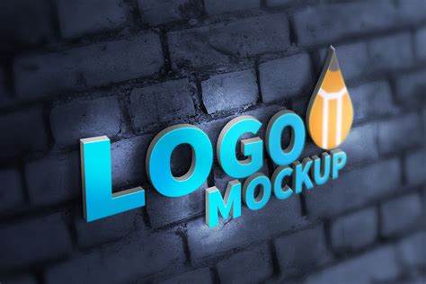 Find images of 3d logo. Realistic 3D Logo Mockup (PSD) - GraphicsFuel