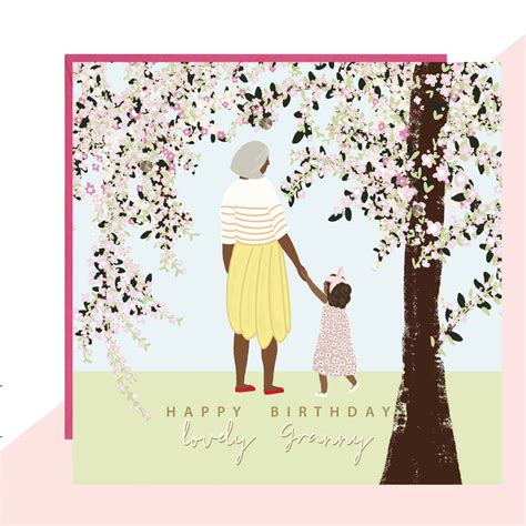 Blossom Tree Happy Birthday Granny Card By Lottie Simpson