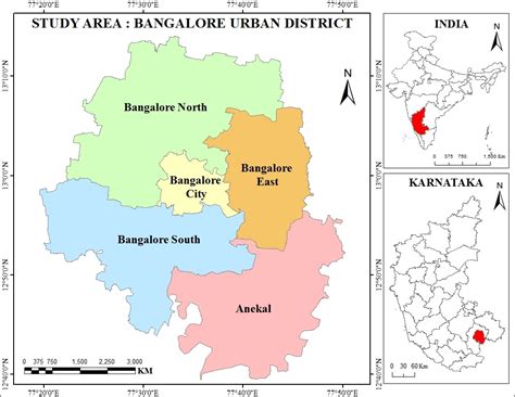 Figure 1 Study Area Bangalore Urban District Levels Of Urbanization