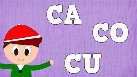 Sílabas CA CO CU Syllable with C Aprender a leer Vídeos para niños YouTube