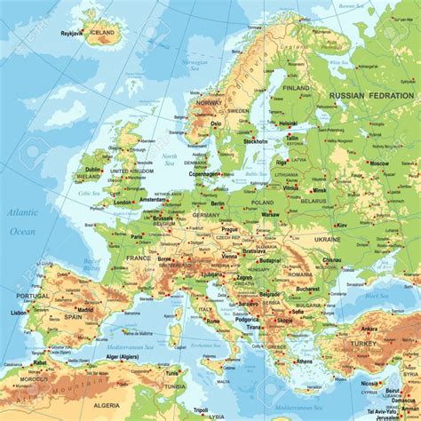 Carte Europe Couleur Couleur Politique De Vintage De Carte De L