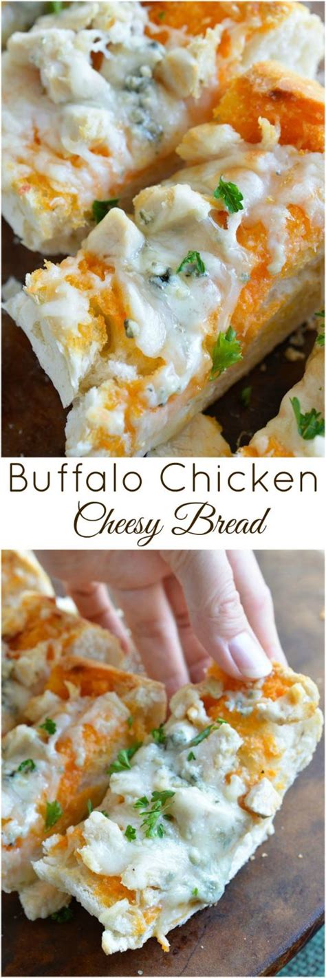 Buffalo Chicken Cheesy Bread Wonkywonderful