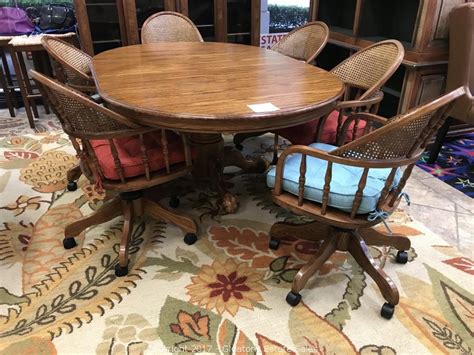 Steve silver company tournament captains chair with casters, brown. Kitchen Table With Rolling Chairs - Dinette Sets With Caster Chairs You Ll Love In 2020 ...