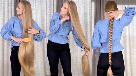realrapunzels the very long blonde braid preview youtube