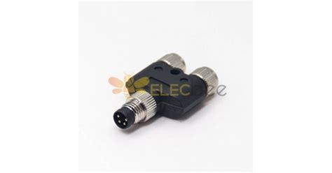 M8 Cable Splitter Y Type 4 Pin Male To Double Female Adapter