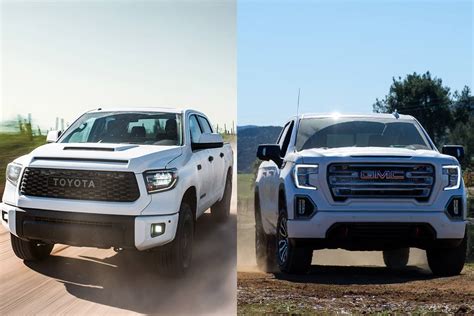 2020 Toyota Tundra Trd Pro Vs 2020 Gmc Sierra At4 Which Is Better
