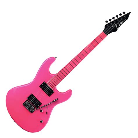 Disc Dean Custom Zone 2 Hb Electric Guitar Florescent Pink Gear4music