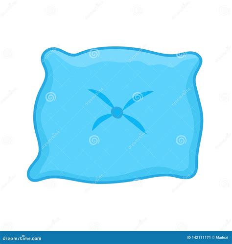 Blue Pillow Isolated Illustration Stock Vector Illustration Of