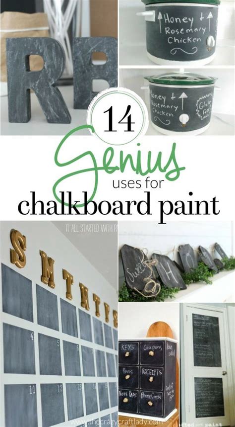 14 Genius Uses For Chalkboard Paint Chalkboard Paint Crafts And Diy