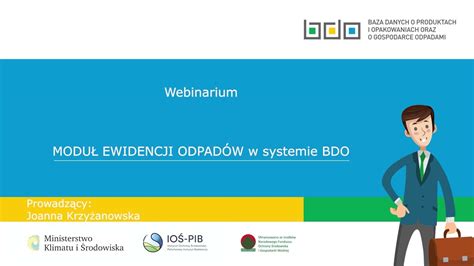 Webinarium Modu Ewidencji Odpad W W Systemie Bdo Youtube