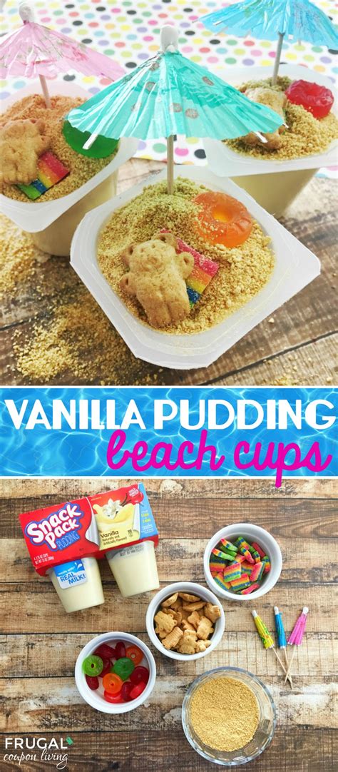 This homemade vanilla pudding recipe is easy to make and made from scratch. Beach Scene Vanilla Pudding Cups