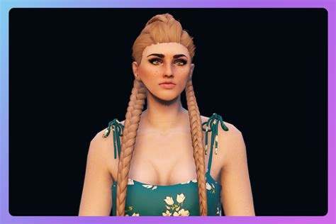 2 Braids Long Hairstyle For Mp Female Gta5