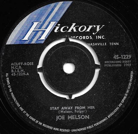Joe Melson Stay Away From Her 1964 Vinyl Discogs
