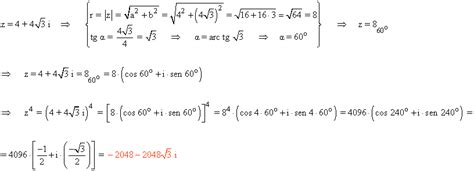 Ejemplos Resueltos Fórmula De Moivre Potencia De Un Número Complejo