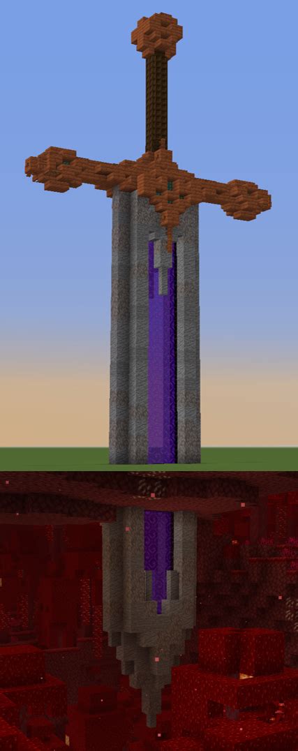 My Try At A Nether Portal Sword Rminecraftbuilds