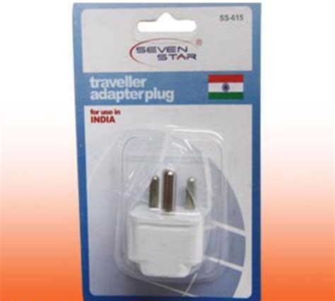 Seven Star Ss415i India 3 Pin Universal Plug Adapter Type D 3 Pin Round