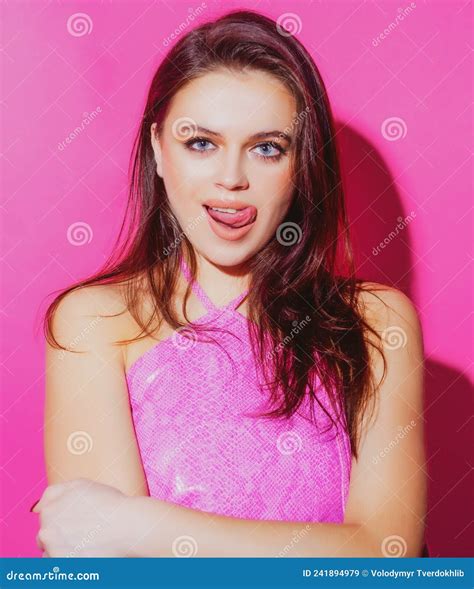 girl showing tongue naughty teenage girl sticking out tongue stock image image of person