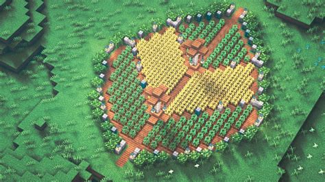 Minecraft How To Build A Crop Farm Design In Minecraft Tutorial