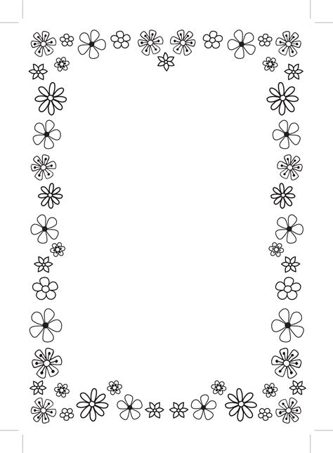 Free Simple Flower Border Designs For A4 Paper Download Free Simple