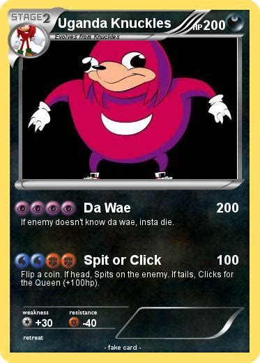 Pokémon Uganda Knuckles Da Wae My Pokemon Card