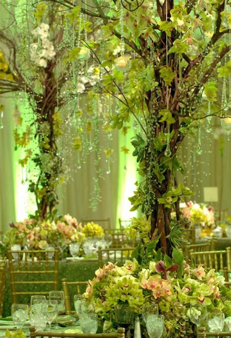 Like In A Forest Enchanted Forest Wedding Tall Centerpieces Forest