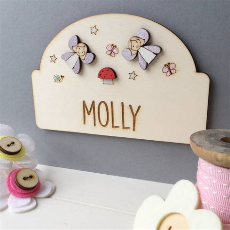 Personalised Fairy Name Plaque By Just Toppers