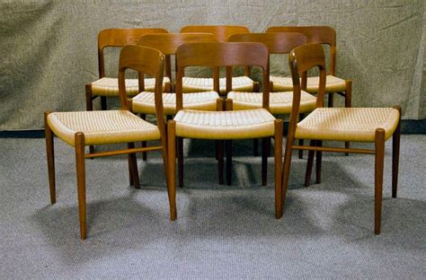 Eight Danish Teak Dining Chairs N O Moller 75 At 1stdibs