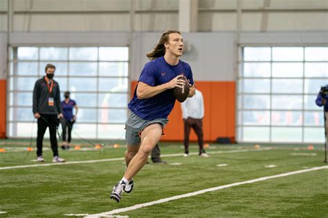 scenes from trevor lawrence s pro day clemson tigers official athletics site