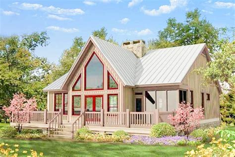 Plan 58552sv Porches And Decks Galore Rustic House Plans Lake House