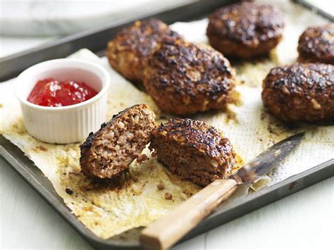 Appetizing stuffed corned beef in pretzel bread. rissoles