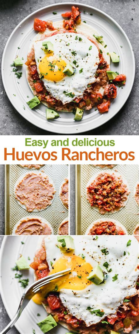 Huevos Rancheros Are Mexican Style Eggs With Corn Tortillas Refried Beans And Salsa A