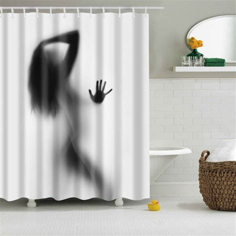 Bathroom Shower Curtains Sexy Woman Shower Curtain Waterproof Polyeste