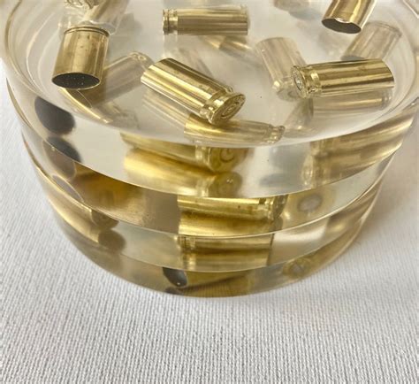 Bullet Shell Brass Casing Ammo Resin Coasters Art Deco Etsy