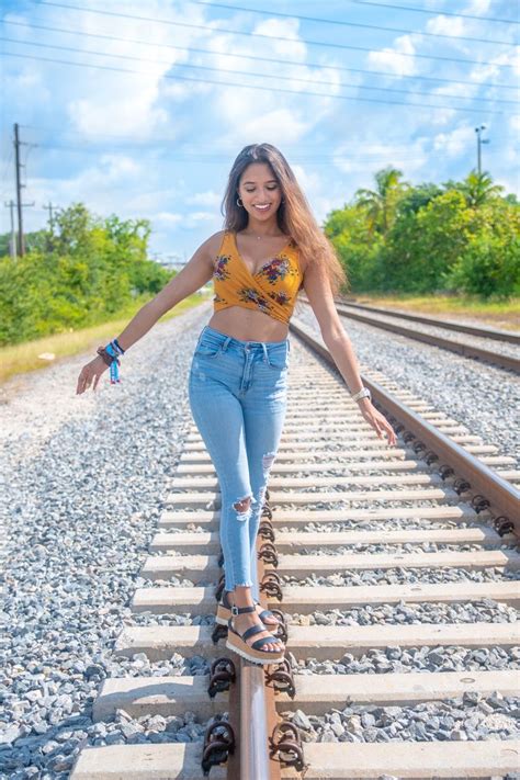 Train Track Photoshoot Ideas Model Poses Photography Summer