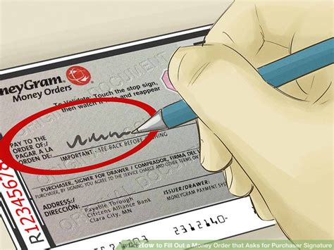How to fill out your. How to Fill Out a Money Order that Asks for Purchaser Signature