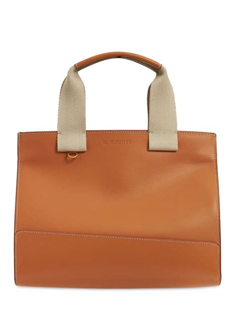 Il Bisonte Medium Sole Leather Tote Bag In Natural Modesens