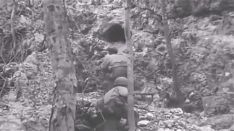 Flamethrower Tank And Bazooka Team Clear Japanese Caves In Battle Of