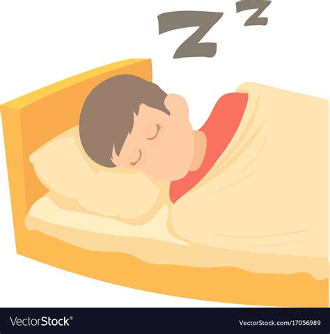 Boy Sleeping Icon Cartoon Style Royalty Free Vector Image