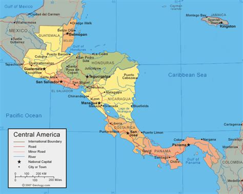 Central America Map No Labels Blank Map Of Central America Maping