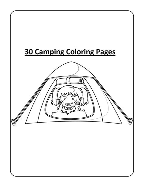 30 Camping Themed Coloring Pages Instant Downloaddigital Etsy