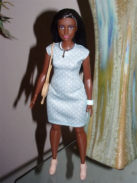 Hybrid Curvy Evolution Barbie Doll Beautiful Black Barbie Ooak Style By Aneka Black Barbie