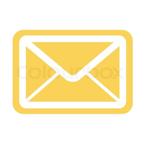 Email Icon In Yellow Stock Vector Colourbox