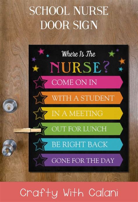 A Door Sign That Says Where Is The Nurse