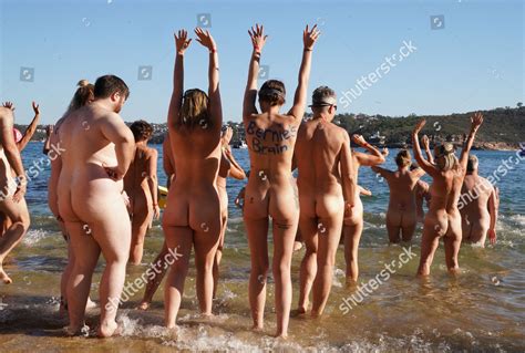 Nude Swimmers Participate Sydney Skinny Editorial Stock Photo