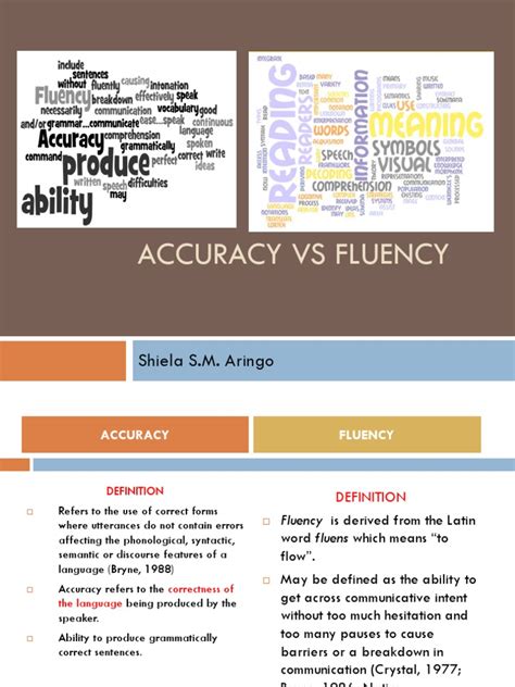 Accuracy Vs Fluency Pdf Learning Linguistics