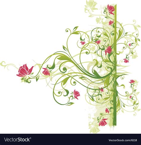 Floral Vine Graphic Royalty Free Vector Image Vectorstock