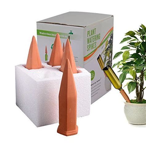 Punchau Pack Of 8 Terracotta Plant Waterers Perfect For Vacation